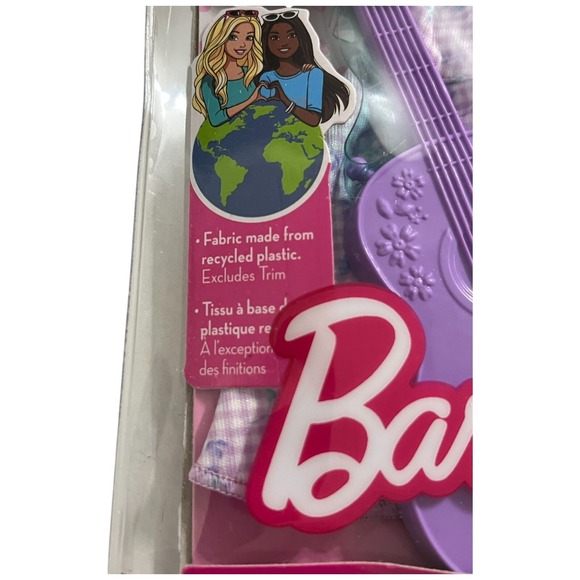 Barbie Fashion Pack Career Musician Lavender Flower Dress & Guitar - Picture 5 of 7